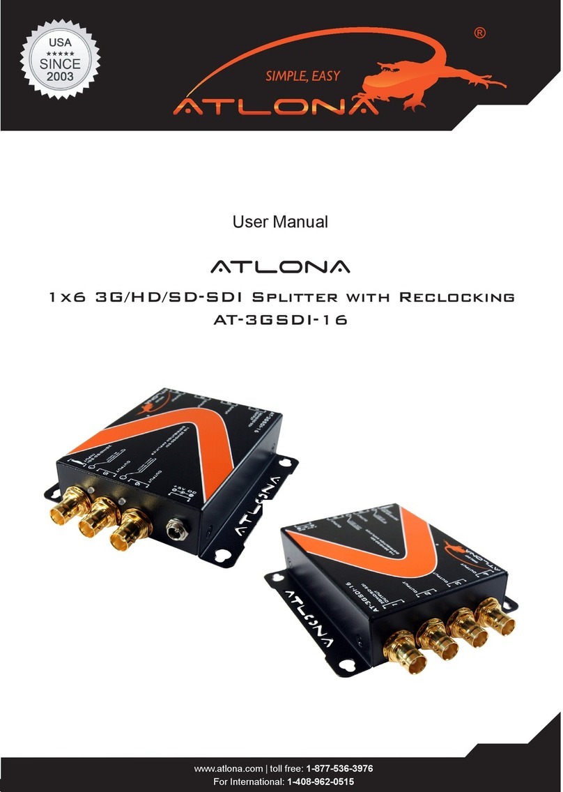Atlona AT-3GSDI-16 User manual Atlona AT-3GSDI-16 User manual