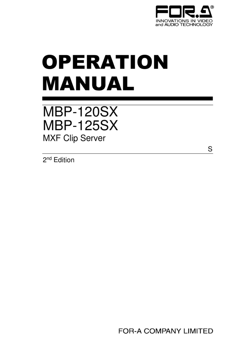 FOR-A MBP-120SX Operation manual
