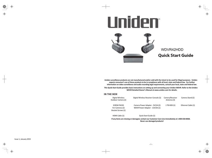 Uniden wdvr42hdd quick start guide