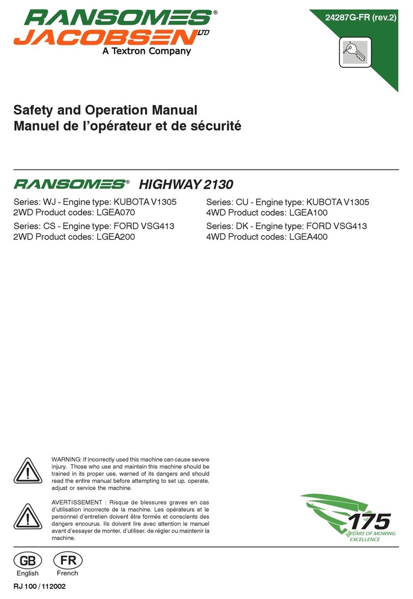 Ransomes HIGHWAY 2130 Safety and operation manual