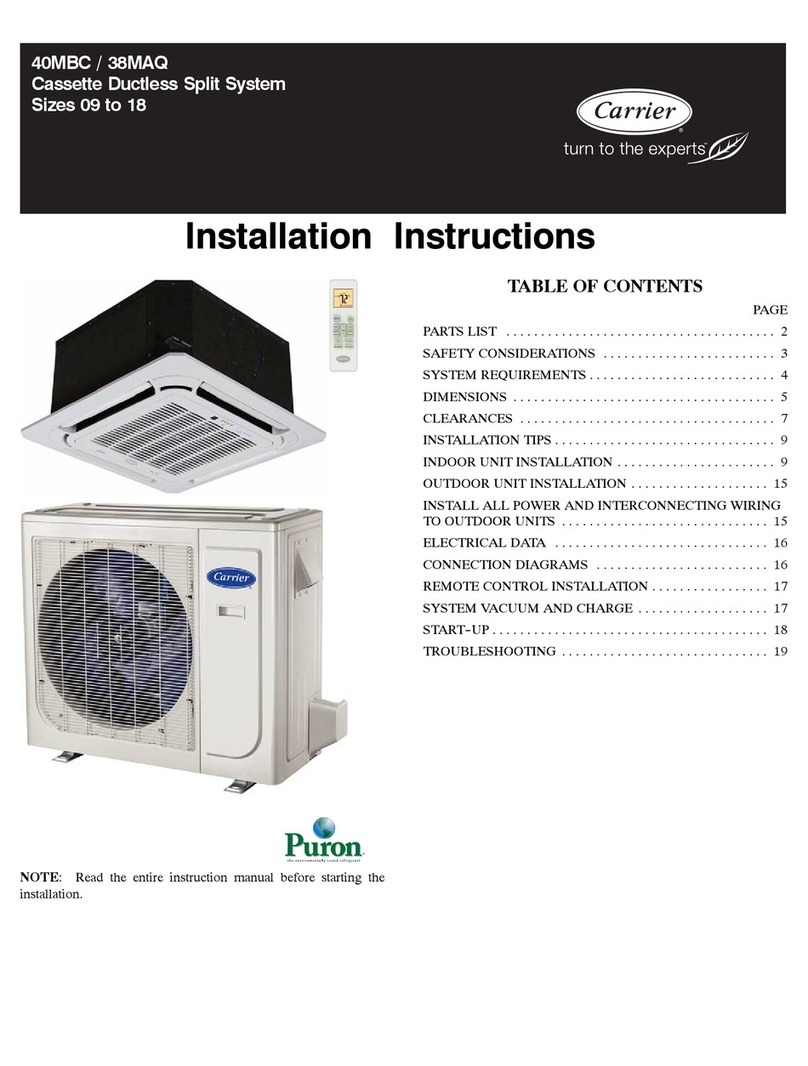 Carrier 40MBC/38MAQ User manual