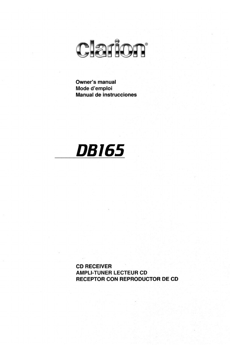 Clarion DB165 User manual