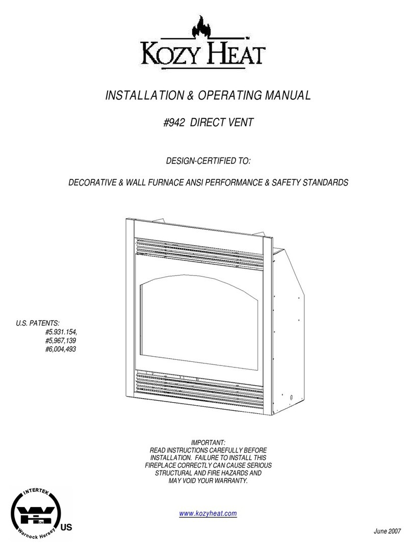 kozy heat 942 Installation instructions kozy heat 942 Installation instructions