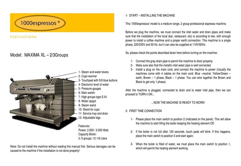 1000espressos MAXIMA XL instructions
