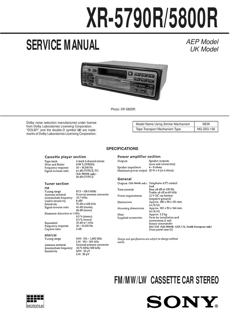Sony XR-5790R User manual