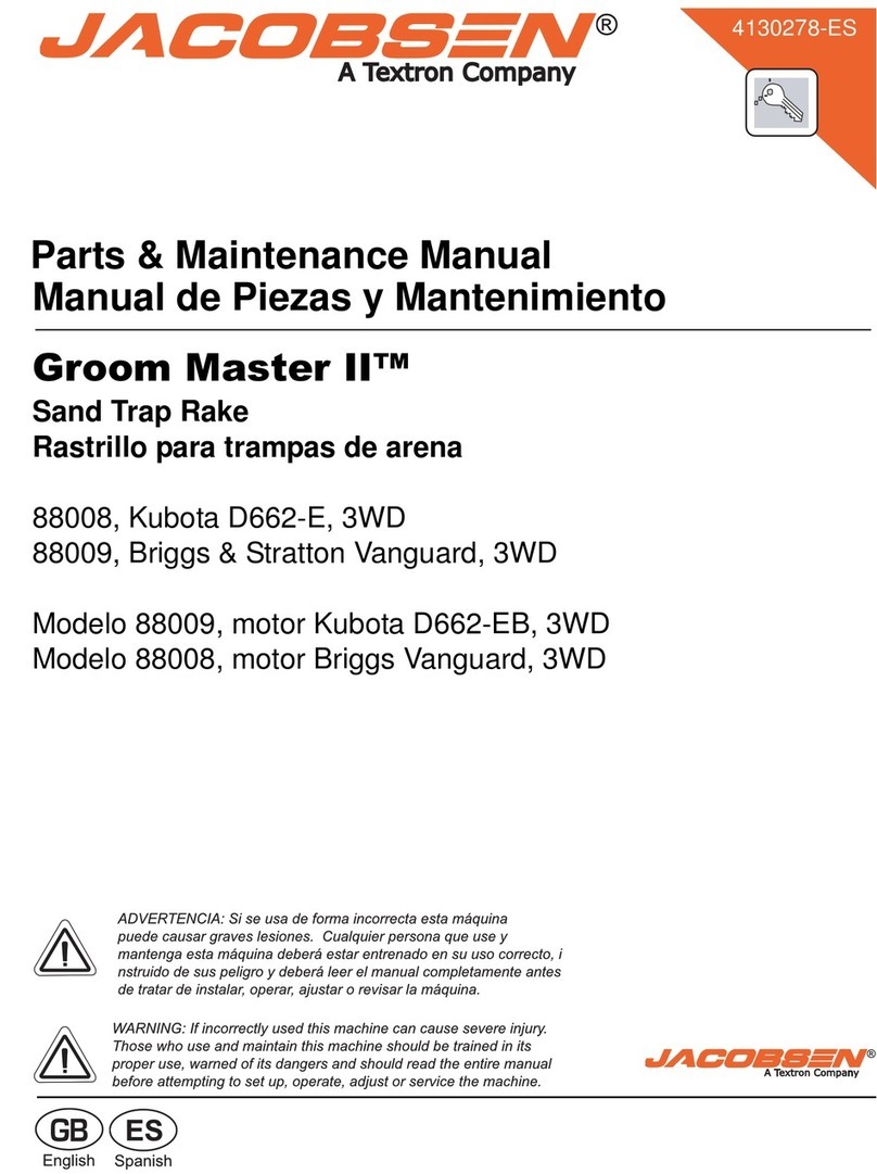 Jacobsen Groom Master II 88009 Parts & maintenance manual