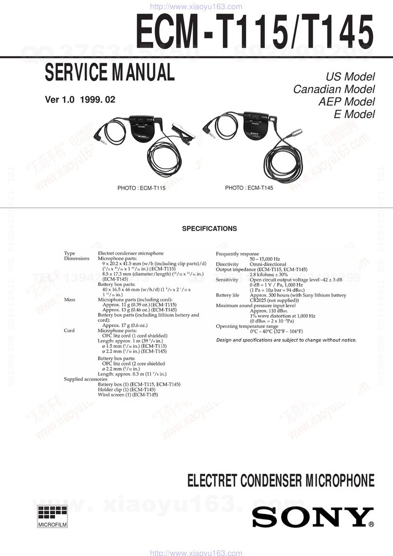 Sony ECM-T115 Service manual