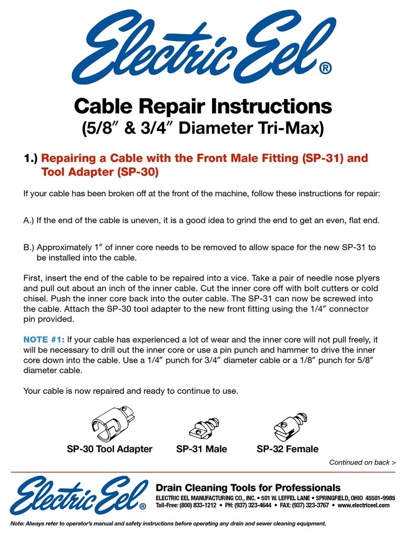 Electric Eel 5/8" & 3/4" Diameter Tri-Max Repair operation manual
