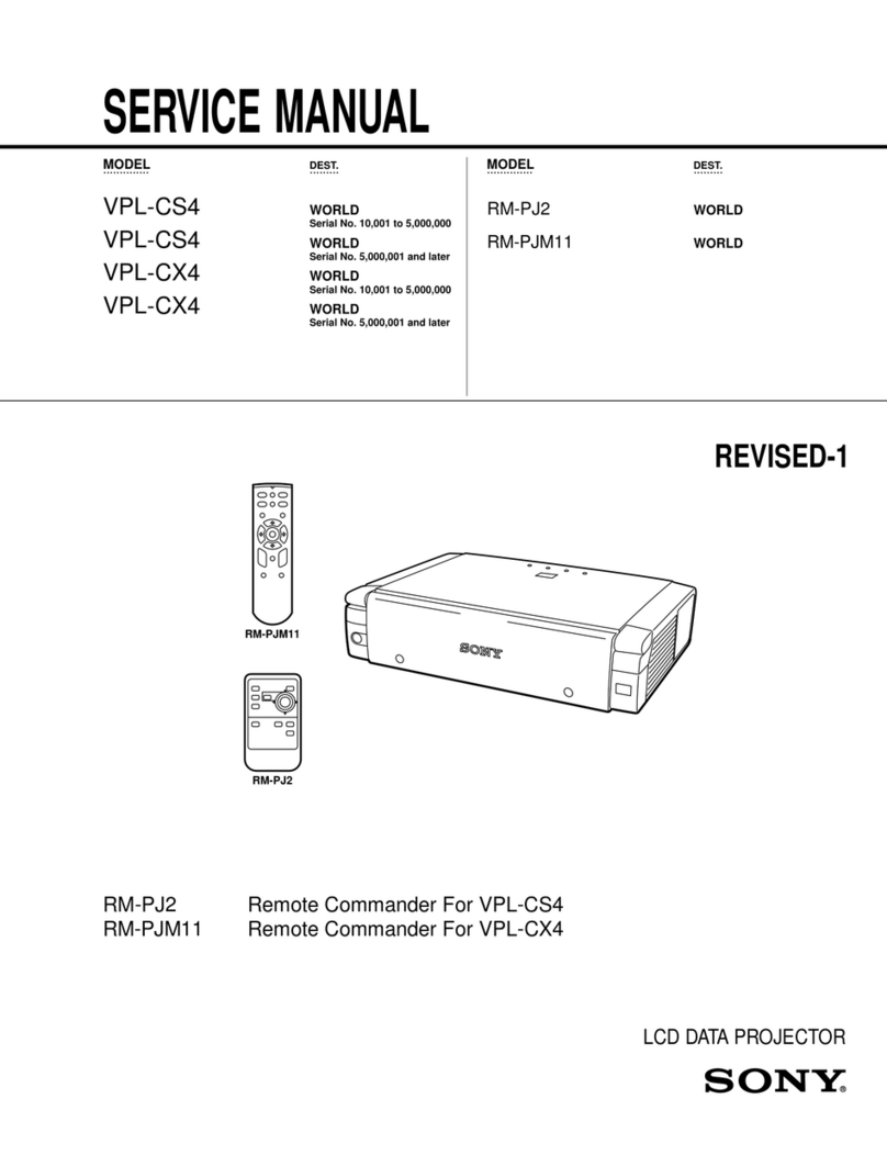 Sony VPL-CS4 - Compact Lcd Projector Service manual