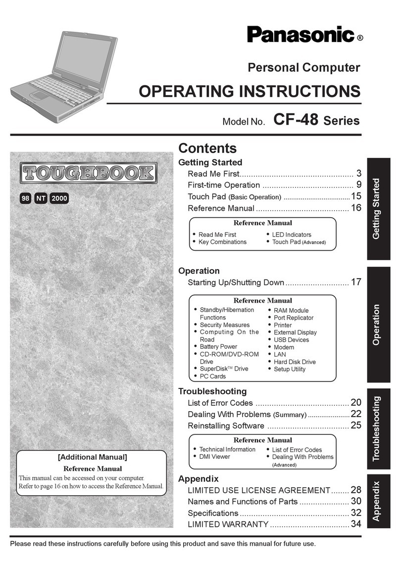 Panasonic Toughbook CF-48 Series User manual Panasonic Toughbook CF-48 Series User manual