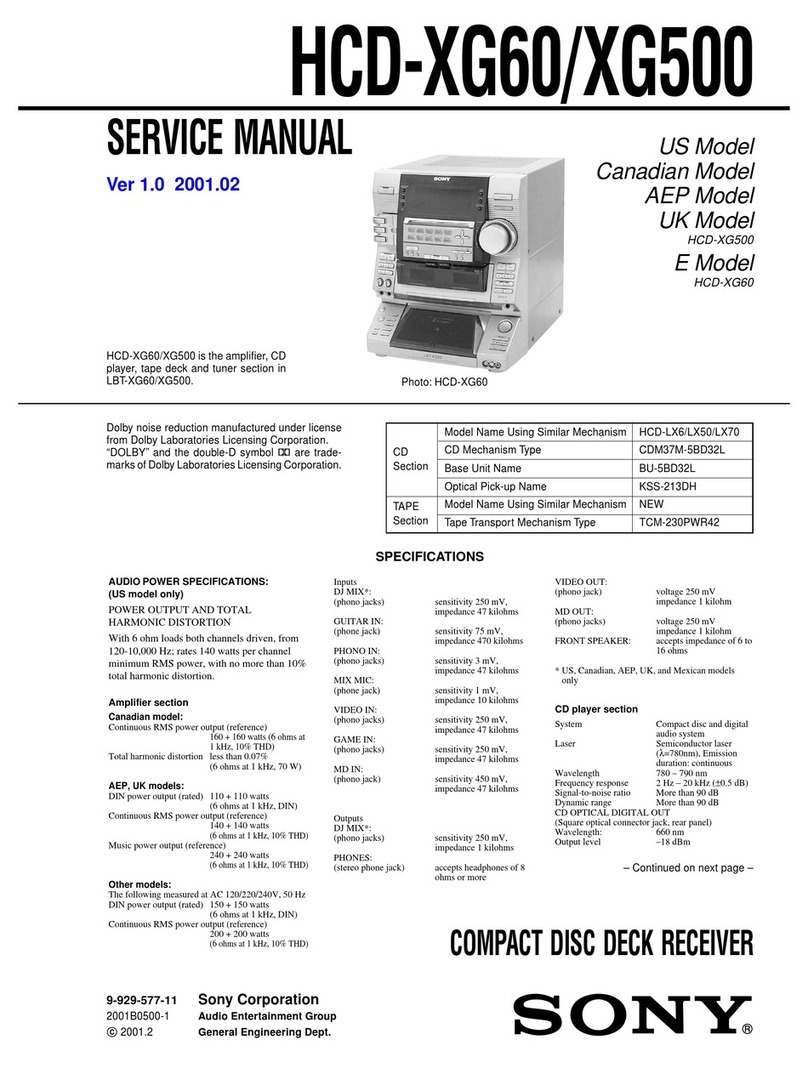 Sony HCD-XG60 Service manual
