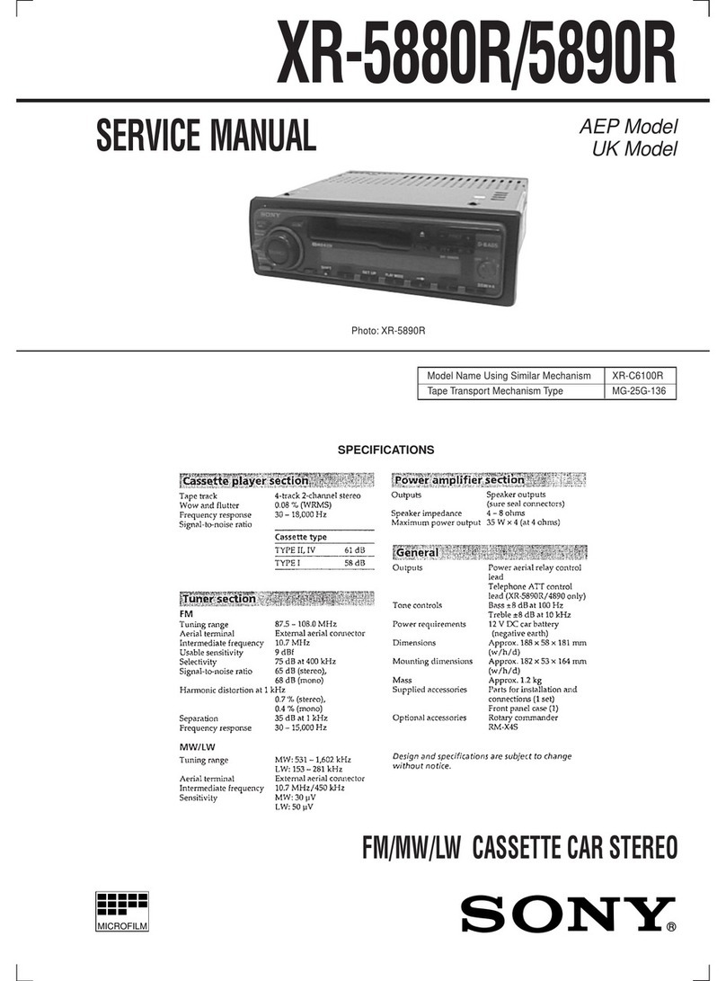 Sony XR-5880R Service manual