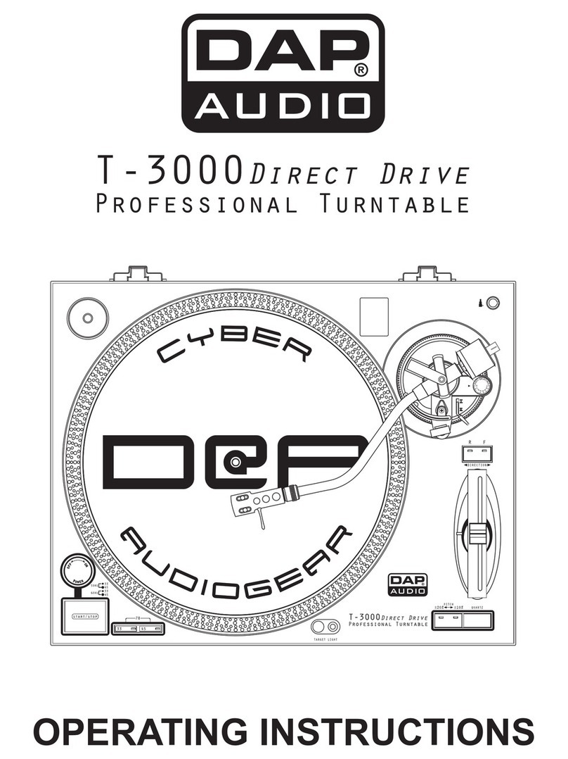DAPAudio t-3000 operating instructions