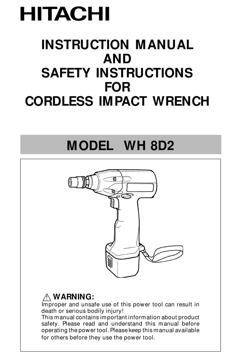 Hitachi WH 8D2 Instruction manual and safety instructions