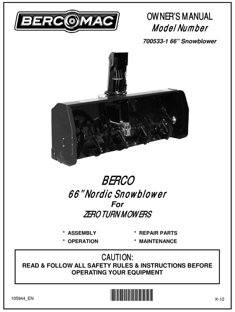 Bercomac 700533-1 owner's manual