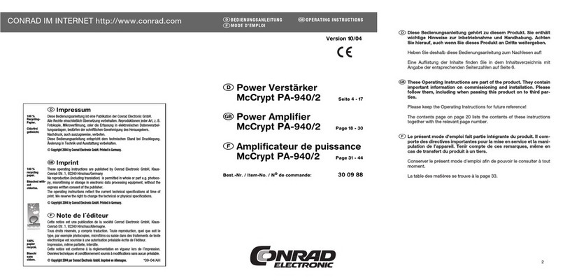 MC Crypt PA-940/2 operating instructions