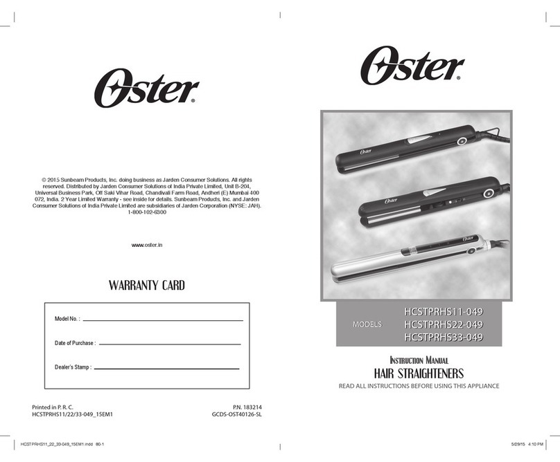 Oster HCSTPRHS11-049 instruction manual Oster HCSTPRHS11-049 instruction manual