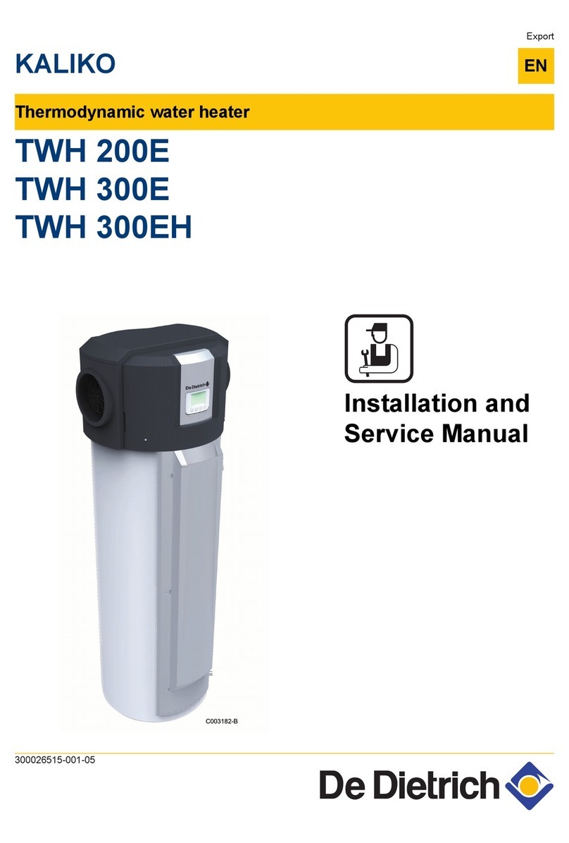 DeDietrich Kaliko TWH 200E Manual