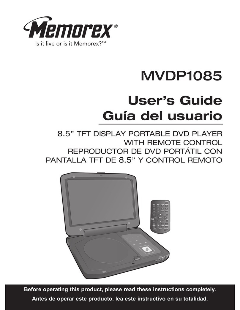 Memorex MVDP1085 - DVD Player - 8.5 user guide