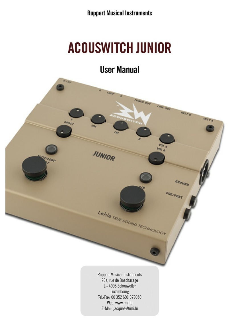 Ruppert acouswitch junior user manual