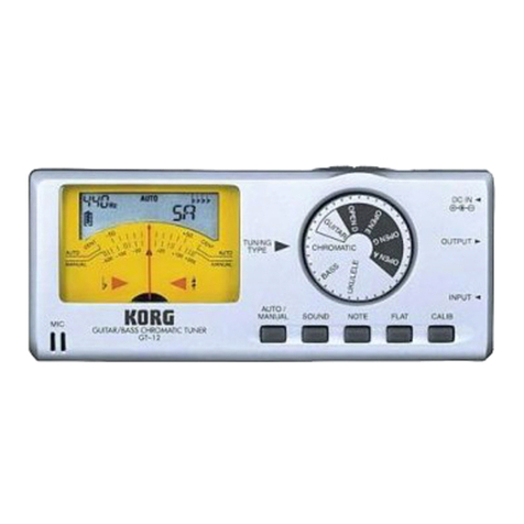 Korg GT-12 User manual