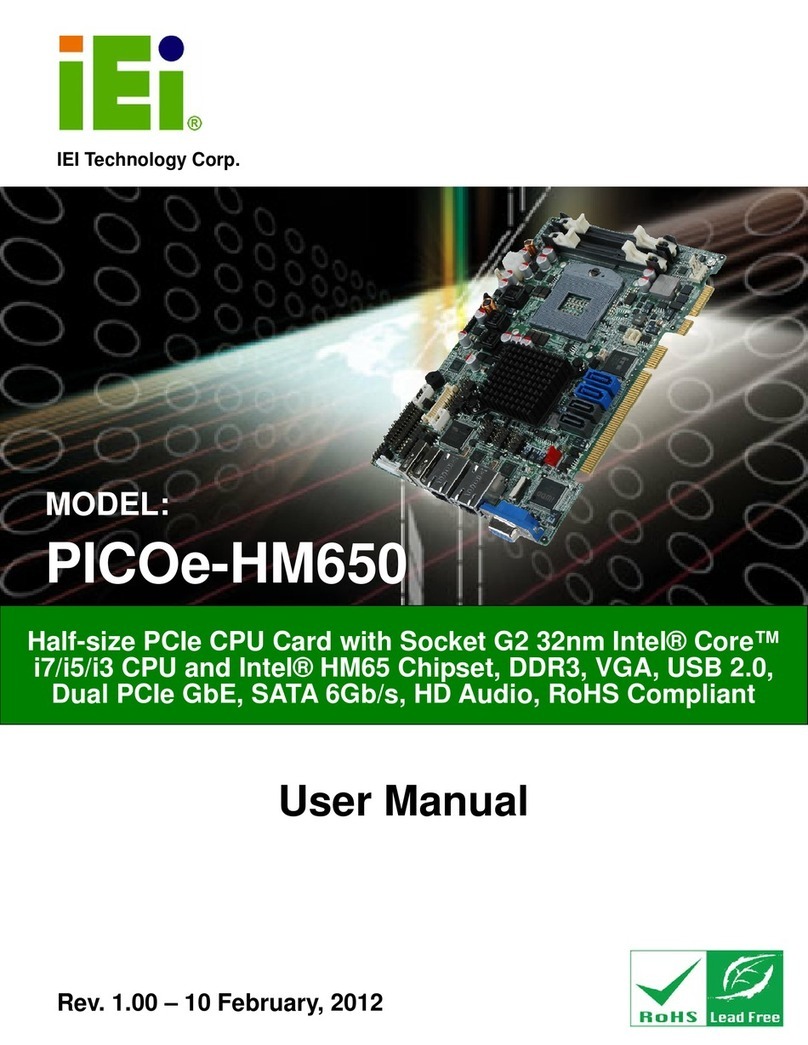 IEI Technology PICOe-HM650 User manual