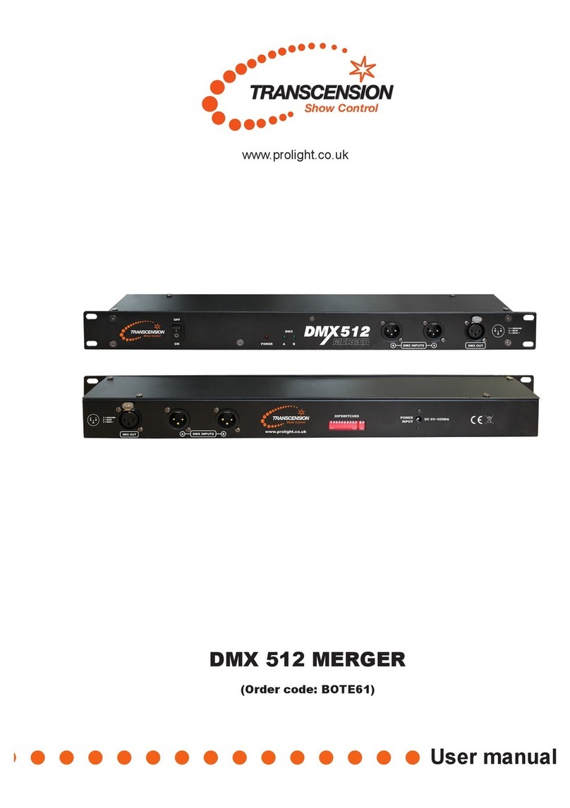 Transcension DMX 512 MERGER BOTE61 user manual