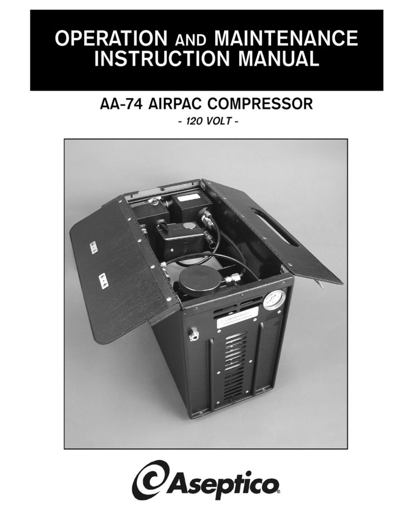 Aseptico AA-74 Operation and maintenance instruction manual