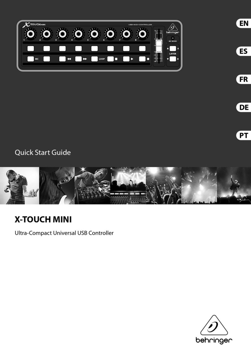 Behringer X-TOUCH MINI quick start guide