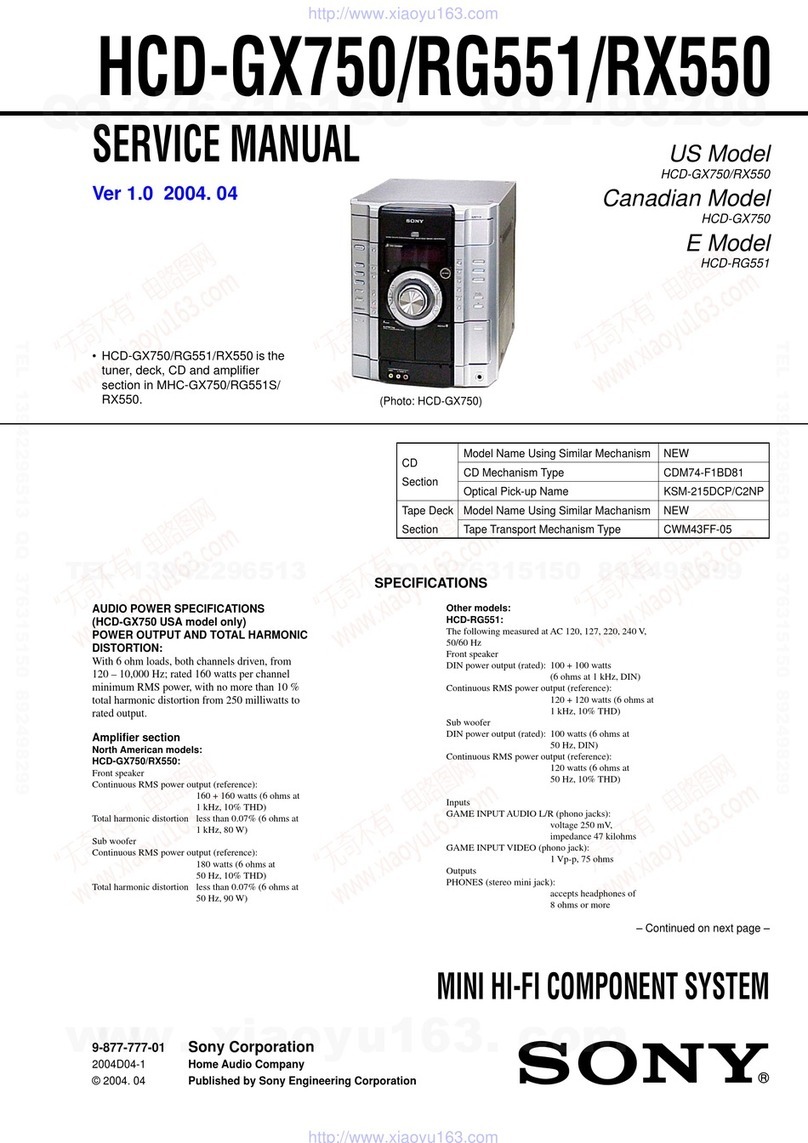 Sony HCD-GX750 - System Components Service manual