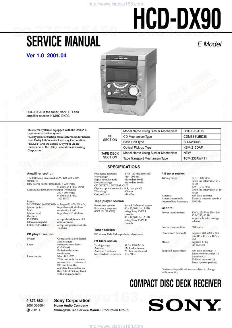 Sony HCD-DX90 User manual