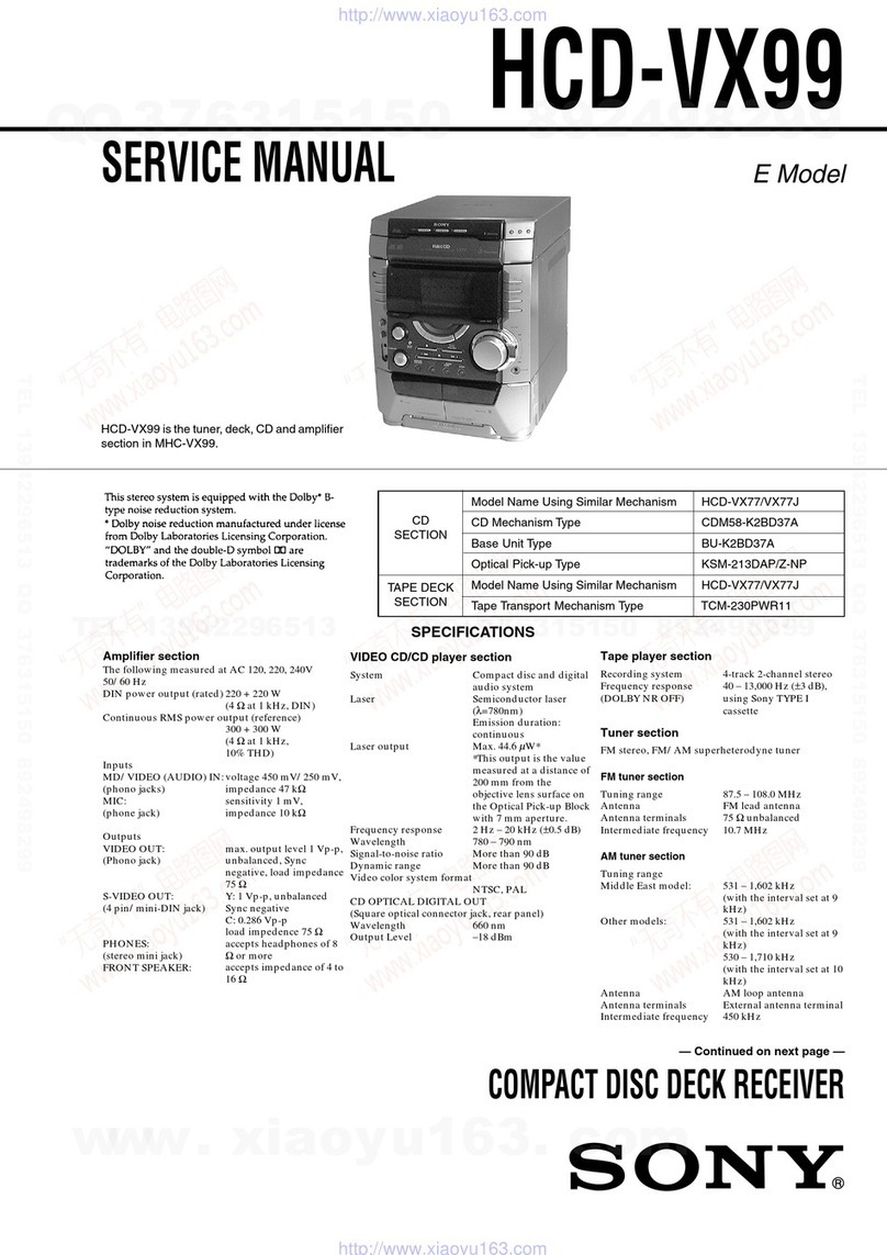 Sony HCD-VX99 User manual