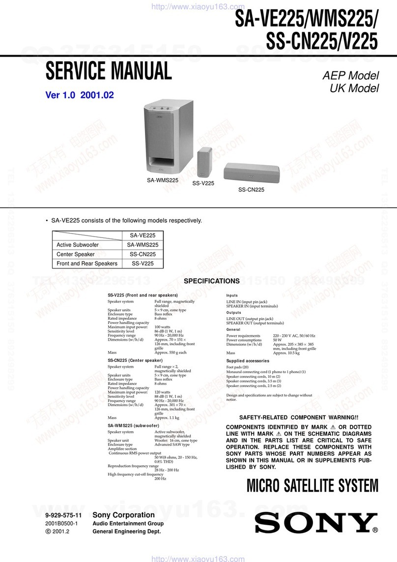 Sony SA-WMS225 User manual