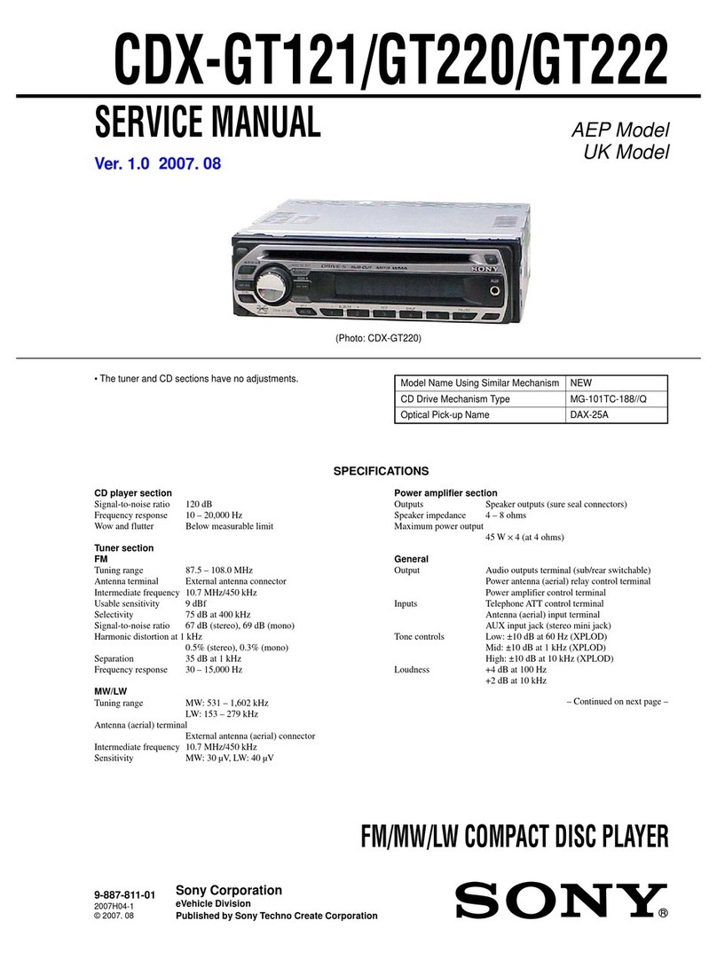 Sony CDX-GT121 Service manual