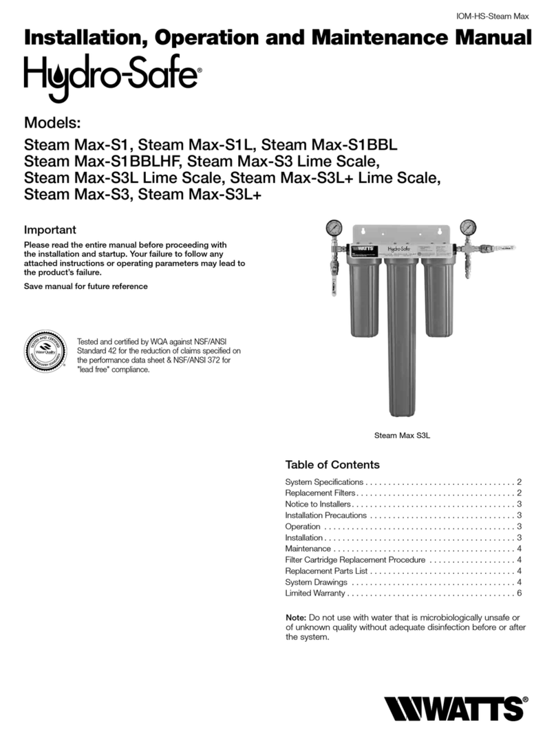 Watts Hydro-Safe Steam Max-S1 User manual