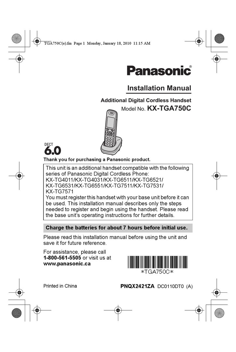 Panasonic KX-TGA750C User manual