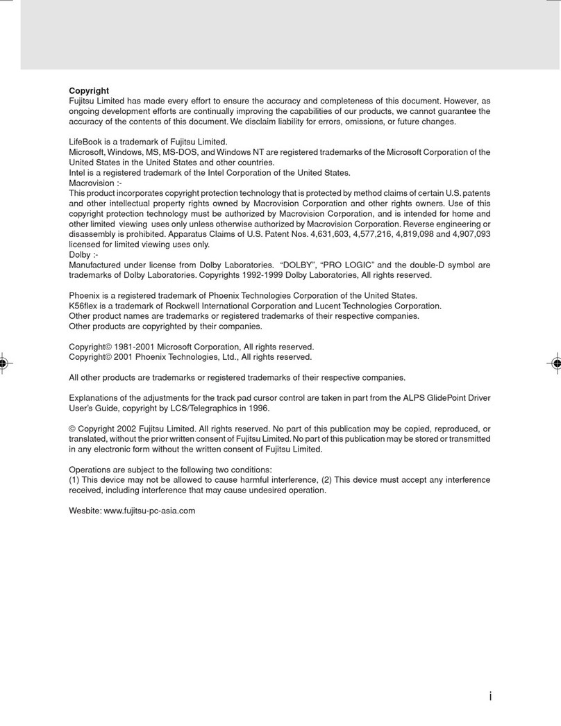 Fujitsu Siemens Computers lifebook S6010 User manual