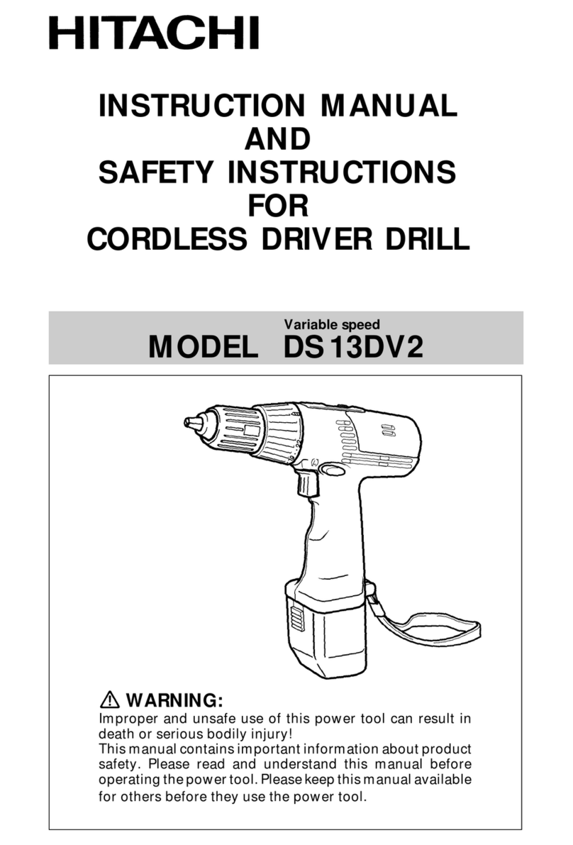 Hitachi DS 13DV2 Instruction manual and safety instructions