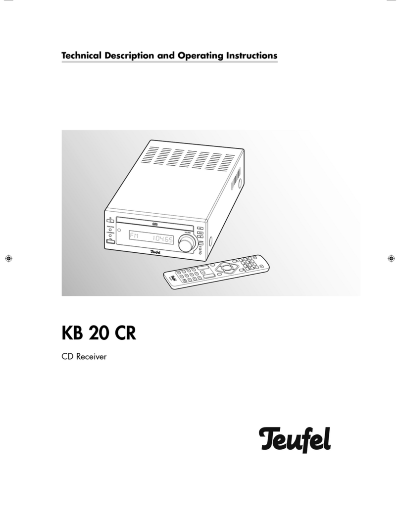 Teufel KB 20 CR Technical description and operating instructions