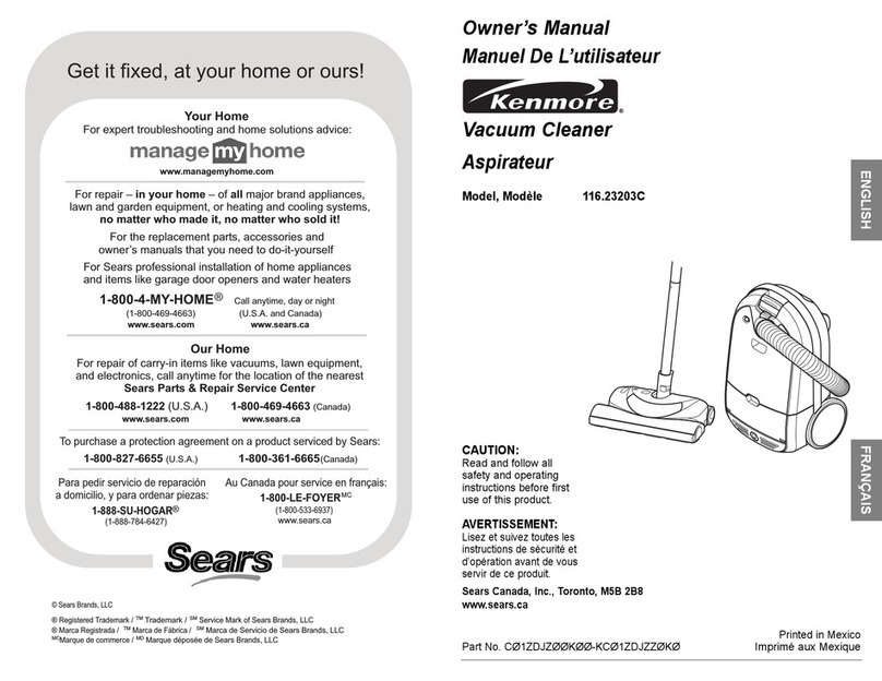 Kenmore 116.23203C owner's manual
