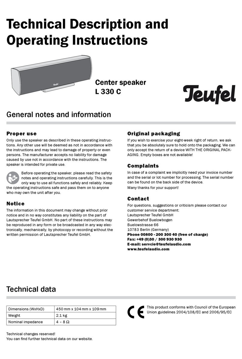 Teufel L 330 C Technical description and operating instructions