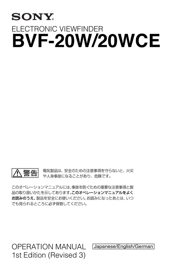 Sony BVF-20W User manual Sony BVF-20W User manual