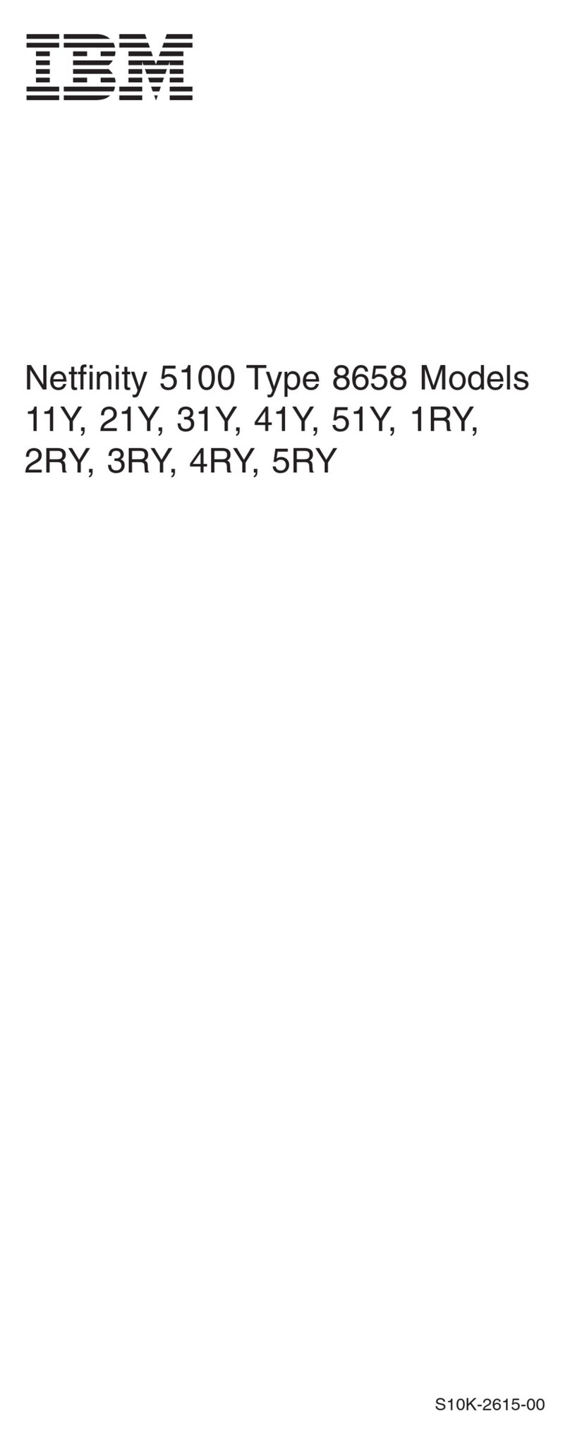 IBM Netfinity 5100 8658 21Y manual