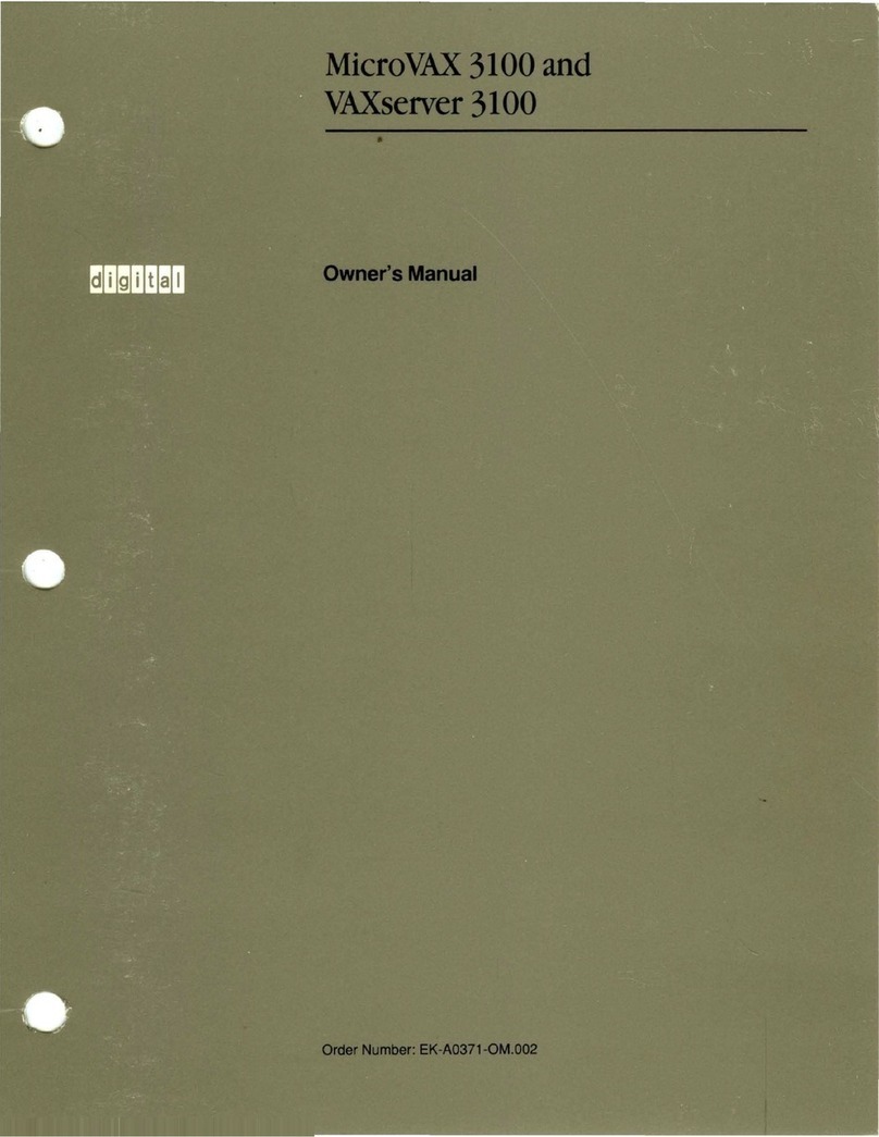 DEC MicroVAX 3100 User manual