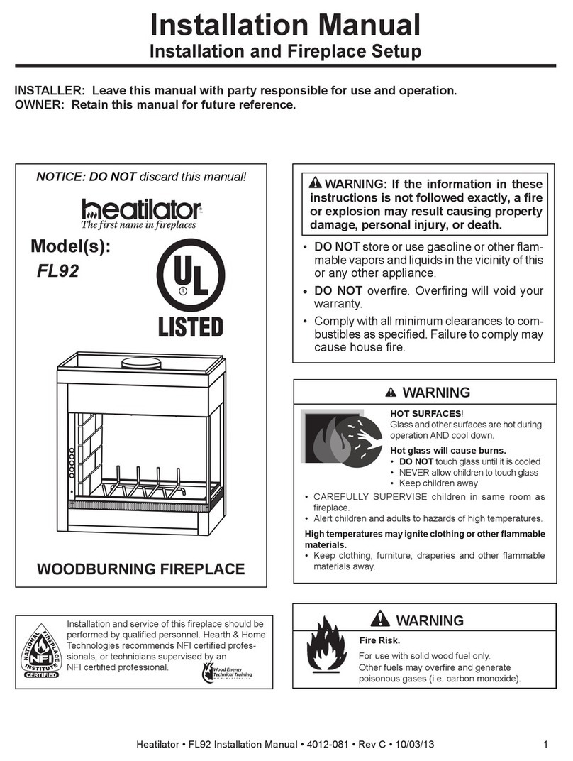 Heatilator FL92 installation manual