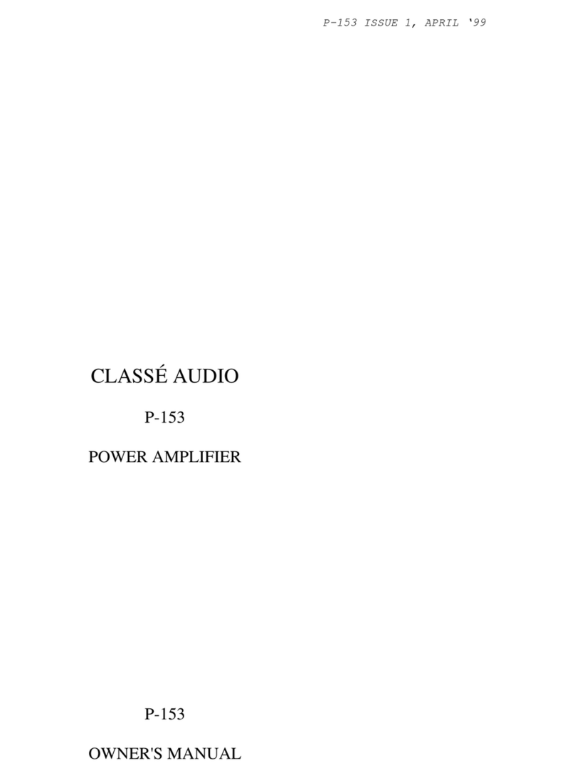 Classe Audio P-153 User manual