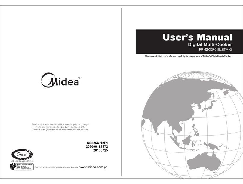 Midea FP-62KCR018LETM-G User manual