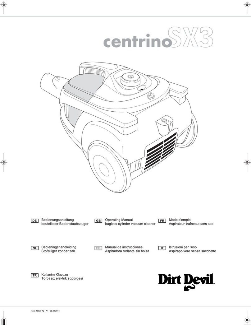 Dirt Devil centrino SX3 operating manual
