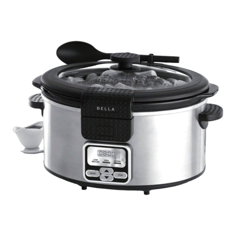Bella 6 Qt. Slow Cooker instruction manual
