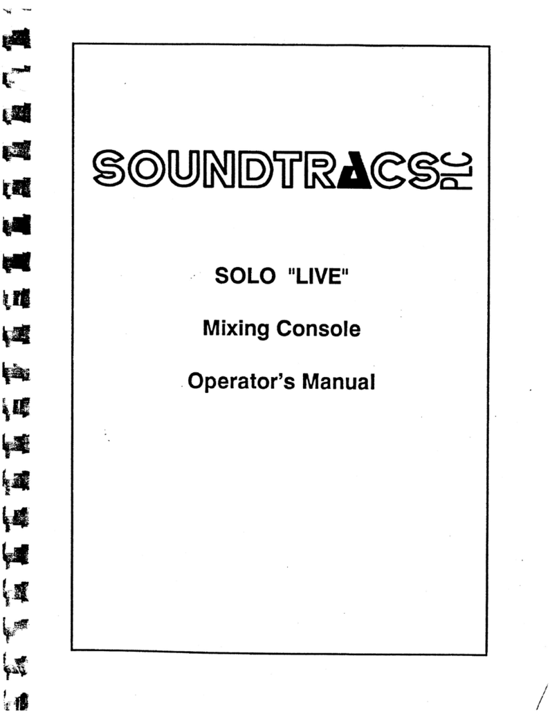 SoundTracs Solo Live Operator's manual
